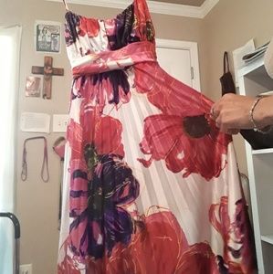 Floral Strapless Dress